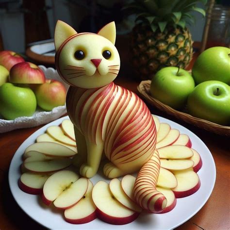 Adorable Cat Apple Plate
