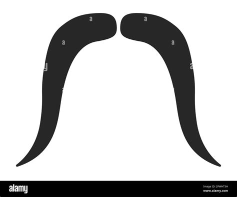 Yosemite Sam Moustache Beard style men illustration Facial hair mustache. Vector black male ...