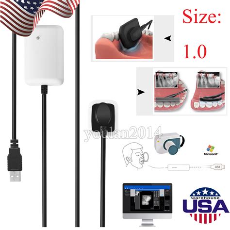 Buy Dental X-ray Digital RVG Sensor Size:1.5/1.0 Imaging Portable X Ray ...