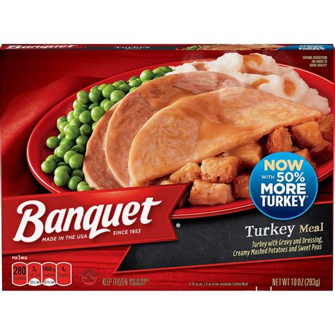 Banquet Banquet Classic Turkey Frozen Single Serve Meal, 10 Ounce, 10 ...