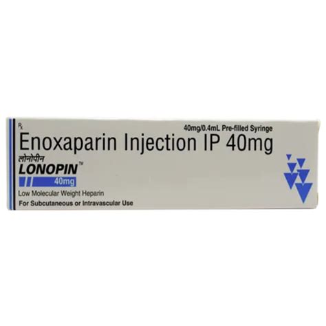 Cardiology Medicines - Lonopin 40 mg/0.4 ml Enoxaparin Injection ...