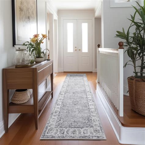 JINCHAN Area Rug 2x8 Runner Rug Grey Rug Kitchen Vintage Rug Hallway ...