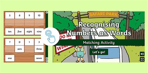 👉 KS1 Recognising Numbers as Words Maths Matching Game