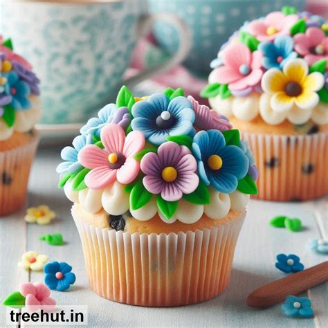 Flowers Cupcake Ideas, Mini Cake Ideas, Cake Decoration Ideas, Spring ...
