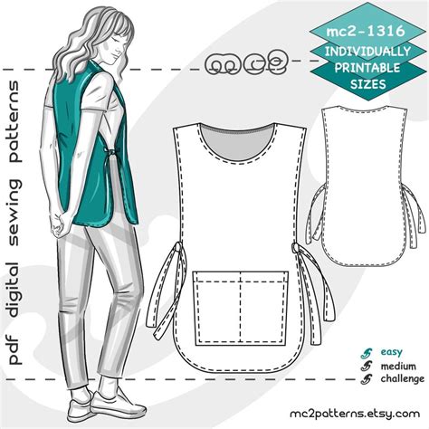 Image result for Smock Apron Pattern