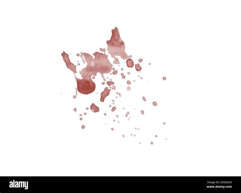 Red blood splatter stain on white background Stock Photo - Alamy
