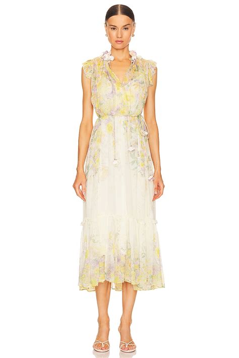 Zimmermann Harmony Flutter Dress in Citrus Garden Print | REVOLVE