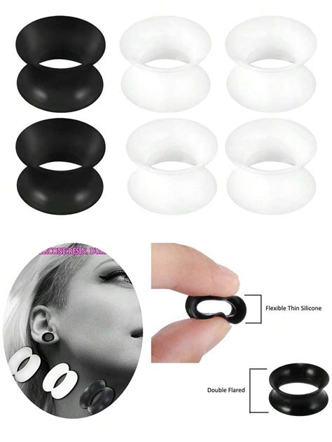 Tunnels d'oreilles en silicone flexible, jauges, bouchons, dilatateurs ...