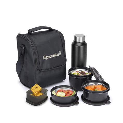Buy SIGNORA WARE Monarch Premium Microwave Safe Lunch Box (3 Stainless ...
