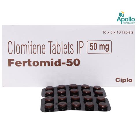 Fertomid-50 Tablet 10's Price, Uses, Side Effects, Composition - Apollo ...