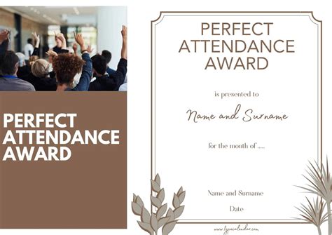 33+ Free Printable Perfect Attendance Award Templates