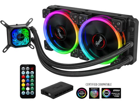 Rosewill RGB AIO 240mm CPU Liquid Cooler, Closed Loop PC Water Cooling ...