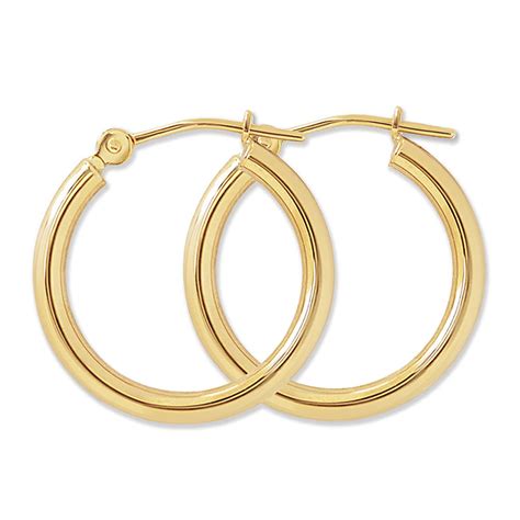 14K Gold Hoop Earrings, Real Gold Hoop Earrings, | AMYO