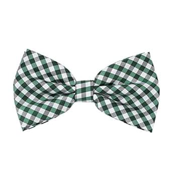 Buy DBD3C03E Green Checkers Microfiber Gift Giving Pre-tied Bow Tie By ...