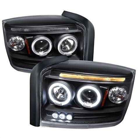 Spec-D 05-07 Dodge Dakota Halo LED Projector Headlights Black – SEmotors.com