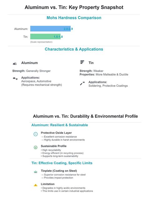 Aluminium vs. Zinn: Umfassender Vergleich und Verwendungsmöglichkeiten ...