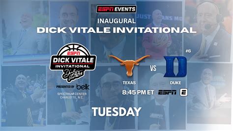 ESPN Events Dick Vitale Invitational Presented by Belk Tips Off This ...