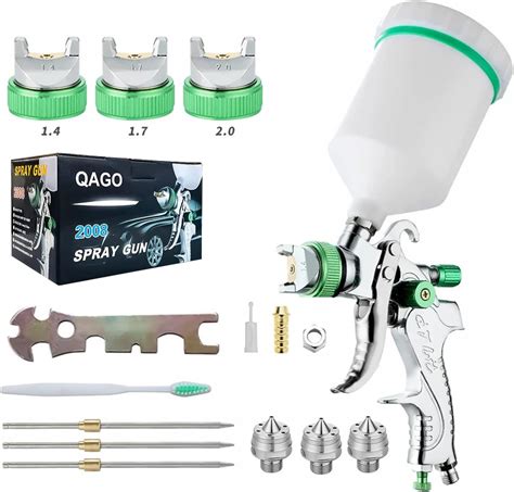 Buy HVLP Spray Gun Set, Automotive Paint Spray Paint Gun with 3 Nozzles 1.41.72mm Nozzle and ...