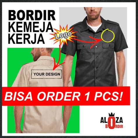 Jual Kemeja Bordir Custom Seragam Untuk Kerja Komunitas Kantor Bahan ...