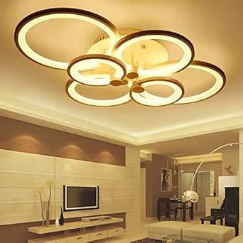 Buy CITRA Metal 6 Light Round White Body Led Chandelier Lamp - Warm ...