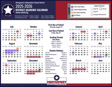 Montgomery ISD Calendar 25-26 Revised pdf - EduCounty