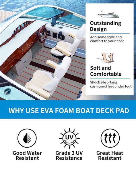 Snapklik.com : OCEANBROAD Boat Flooring EVA Foam Self-Adhesive 48x168 ...