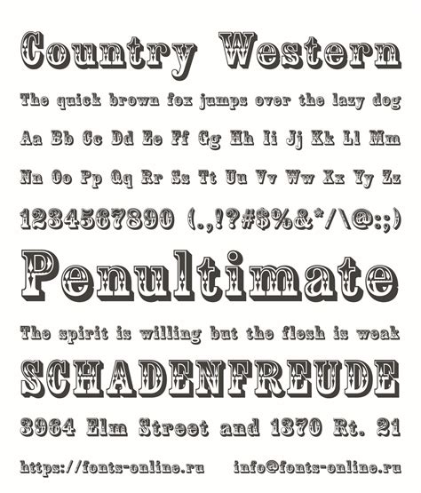 Country Western font