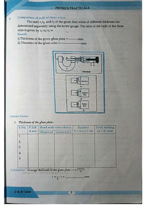 PHYSICS PRACTICALS 4: Comparison of Wire Radii and Measurements - Studocu