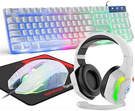 Amazon.in: Buy Wired Gaming Keyboard and Mouse Headset Combo,Rainbow ...