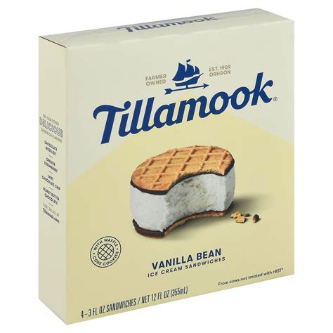 Tillamook Ice Cream Sandwiches, Vanilla Bean-Main