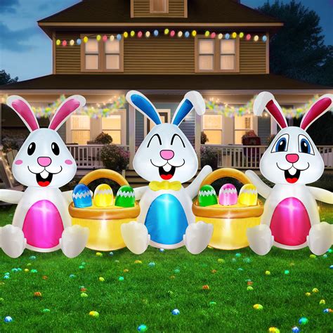 Amazon.com: WorTade 6 FT Easter Inflatables Outdoor Decorations ...