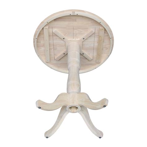 International Concepts Unfinished Round Traditional Bar Table, Wood ...