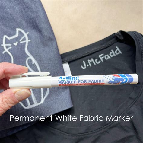 White Fabric Marker, Permanent White Clothing Marker, Artline Japanese ...