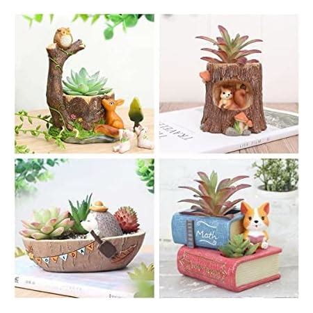 Brotherhood Enterprise Resin Succulent Pot, Assorted, 1 Piece : Amazon ...