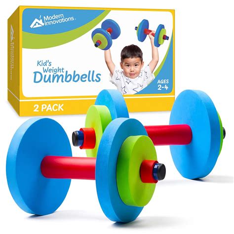 Modern Innovations Kid's Weight Dumbbells (2 Pack) - Lead Free Foam ...