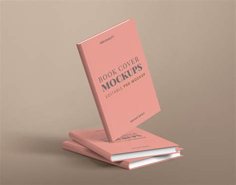 Free Floating Hard Cover Book Mockup | Mockuptree