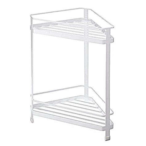 Shop White Carbon Steel Corner Storage Shelf Rack | Storage Holder ...