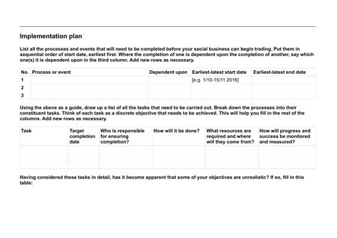 Image result for Application Implementation Plan Example