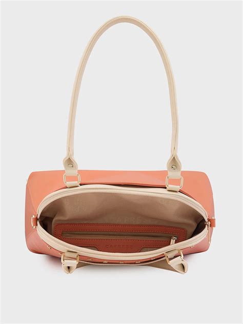 Buy Shelby Satchel Large Handbag Beige @ Rs.1049 | Caprese Bags – Elite ...