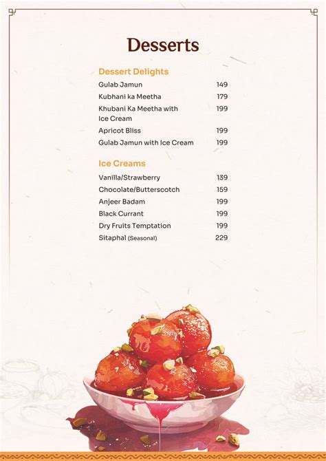 Menu at Itihaas Restaurant and Banquets, Hyderabad