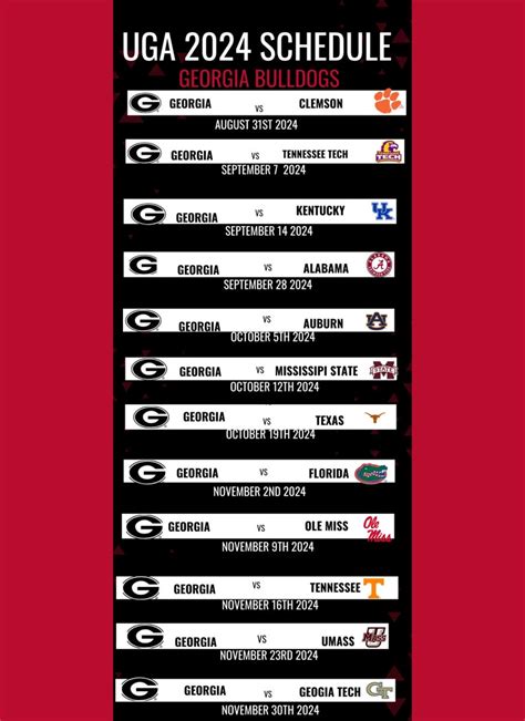 Uga Football Schedule 2024 Printable Free Calendar