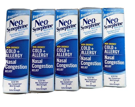 Neo Synephrine COLD+ALLERGY Nasal decongestant Spray .5oz REGULAR Lot ...