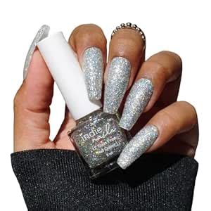 Buy Indie Nails Nail Polish Disco Nights - Silver Glitter with ...
