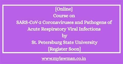 [Online] Course on SARS-CoV-2 Coronaviruses and Pathogens of Acute ...