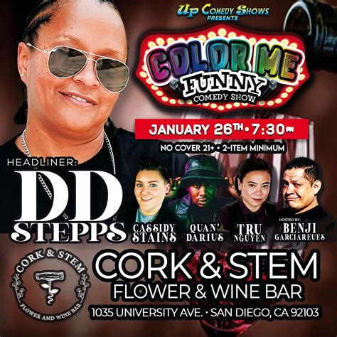 Friday Night Comedy at Cork & Stem Wines, 1/26/24 at 7:30 pm, Wine Room ...