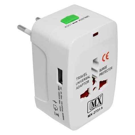 Universal Travel Adaptor with Build in USB Charger Port with 250V ...