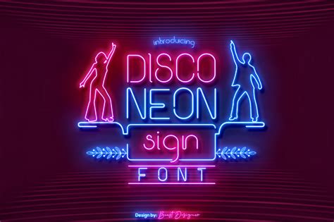 Disco Neon Sign Font by Beast Designer · Creative Fabrica