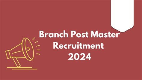 Branch Post Master Recruitment 2024 for 40813 BPM & ABPM Posts