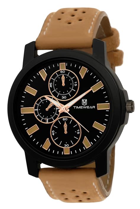TIMEWEAR TIMEWEAR Casual Leather Strap Watch Collection Analogue Men's ...
