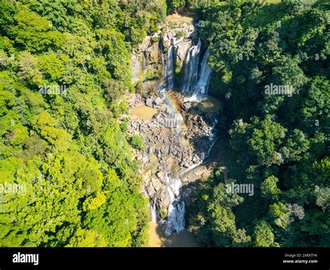 An aerial view of Nauyaca Waterfall in Perez Zeledon, Costa Rica Stock ...